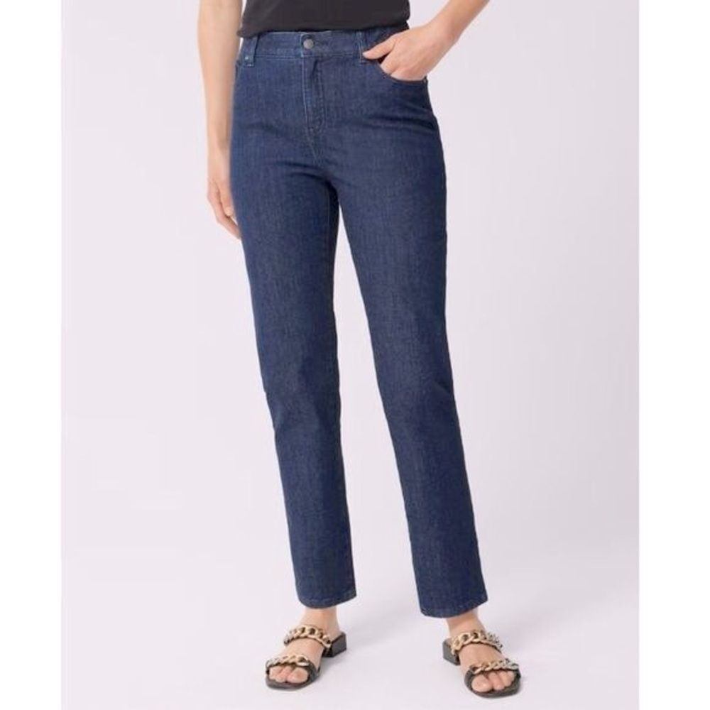 Chico's Fabulously Slimming Jeans Size 1S Size 8S Inner Elastic Waistband EUC